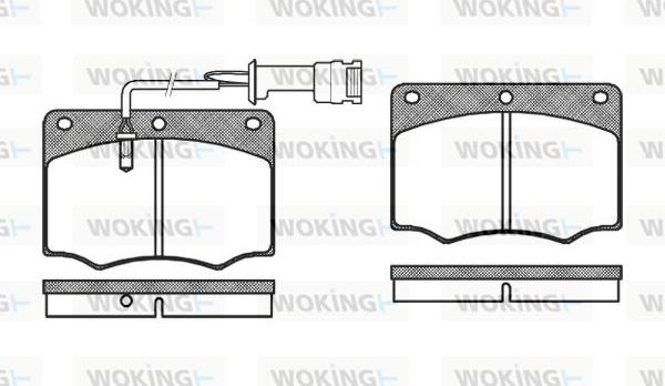 Woking P1643.02 - Гальмівні колодки, дискові гальма autocars.com.ua