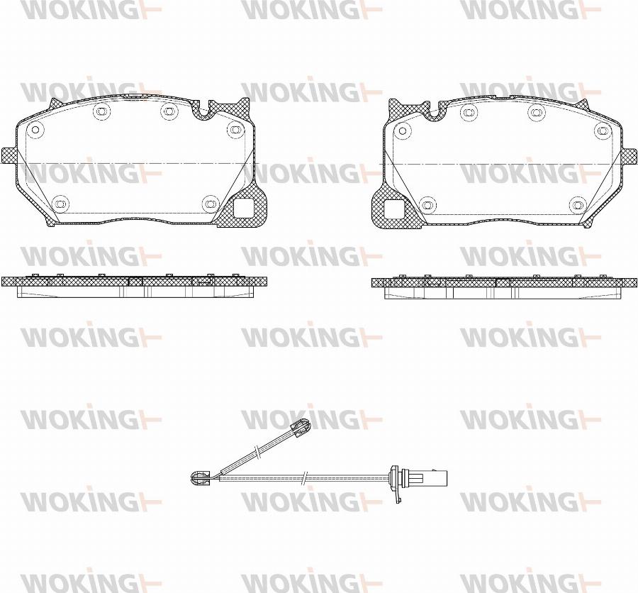 Woking P16433.00 - Тормозные колодки, дисковые, комплект autodnr.net