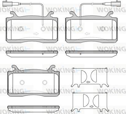 Woking P16593.22 - Тормозные колодки, дисковые, комплект avtokuzovplus.com.ua