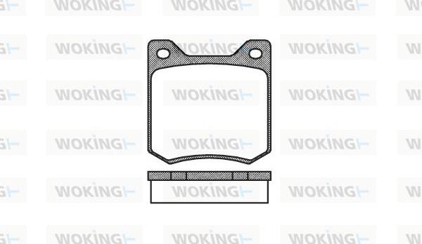 Woking P1663.00 - Тормозные колодки, дисковые, комплект autodnr.net