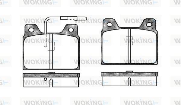 Woking P1683.02 - Гальмівні колодки, дискові гальма autocars.com.ua