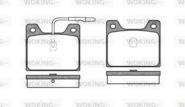 Woking P1683.12 - Тормозные колодки, дисковые, комплект avtokuzovplus.com.ua