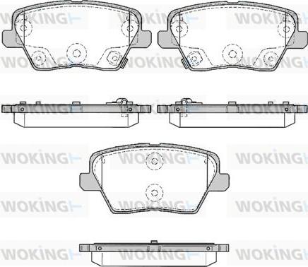 Woking P16843.02 - Тормозные колодки, дисковые, комплект avtokuzovplus.com.ua