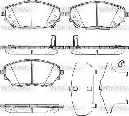 Woking P16863.02 - Тормозные колодки, дисковые, комплект autodnr.net