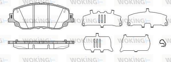 Woking P16873.10 - Гальмівні колодки, дискові гальма autocars.com.ua