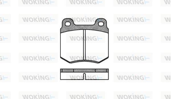 Woking P1693.10 - Гальмівні колодки, дискові гальма autocars.com.ua