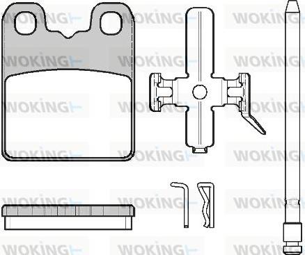 Woking P16973.00 - Гальмівні колодки, дискові гальма autocars.com.ua