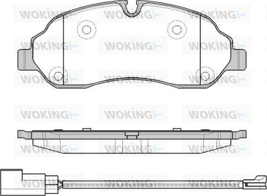 Woking P17023.02 - Гальмівні колодки, дискові гальма autocars.com.ua
