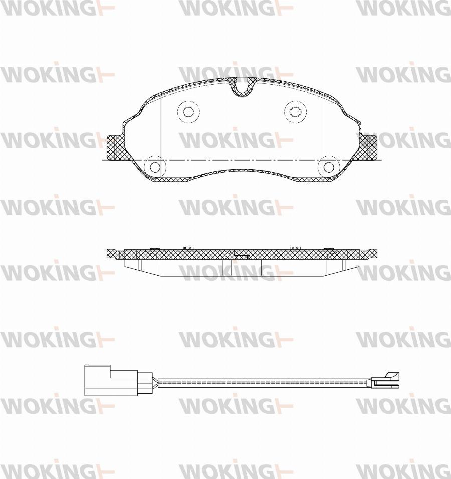 Woking P17023.12 - Тормозные колодки, дисковые, комплект avtokuzovplus.com.ua