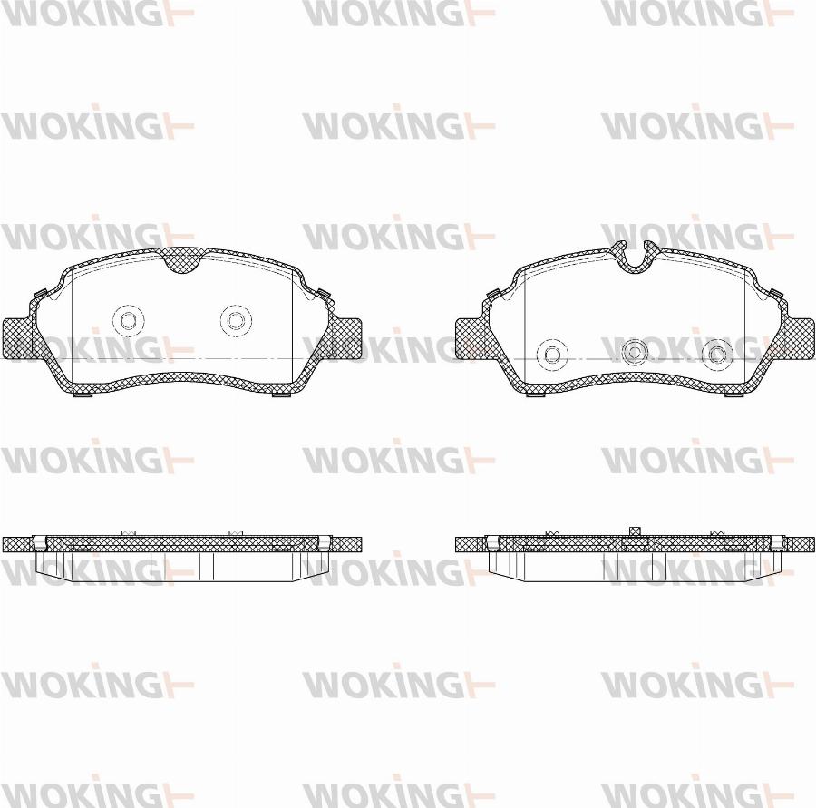 Woking P17053.10 - Тормозные колодки, дисковые, комплект avtokuzovplus.com.ua