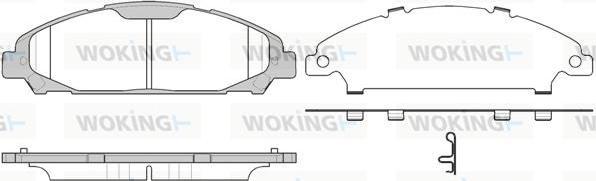 Woking P17203.00 - Тормозные колодки, дисковые, комплект autodnr.net