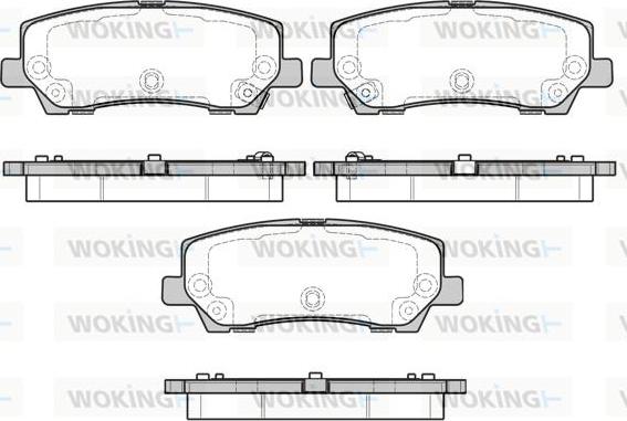 Woking P17213.15 - Тормозные колодки, дисковые, комплект avtokuzovplus.com.ua