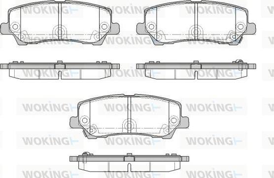 Woking P17213.22 - Тормозные колодки, дисковые, комплект autodnr.net