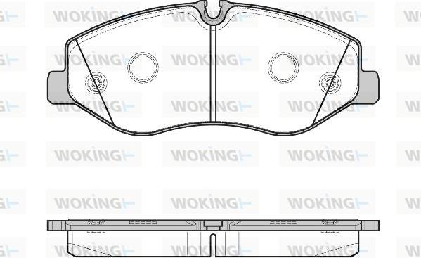 Woking P17233.00 - Тормозные колодки, дисковые, комплект avtokuzovplus.com.ua