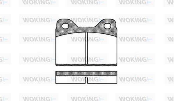 Woking P1733.00 - Гальмівні колодки, дискові гальма autocars.com.ua