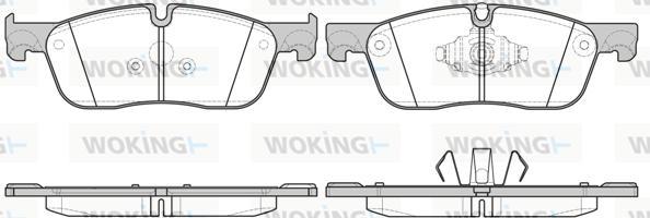 Woking P17333.10 - Тормозные колодки, дисковые, комплект avtokuzovplus.com.ua