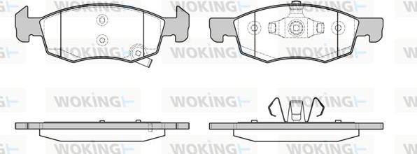 Woking P17343.02 - Гальмівні колодки, дискові гальма autocars.com.ua