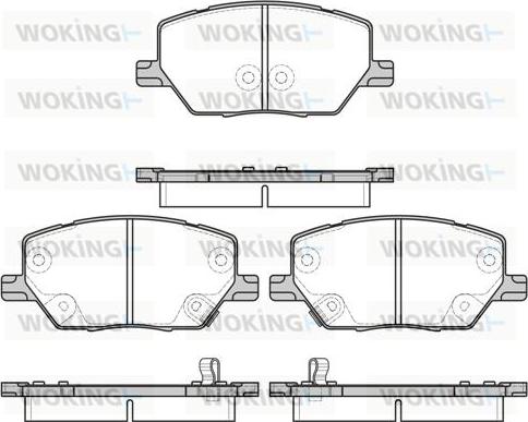Woking P17403.02 - Гальмівні колодки, дискові гальма autocars.com.ua