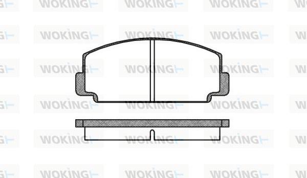 Woking P1753.00 - Тормозные колодки, дисковые, комплект avtokuzovplus.com.ua