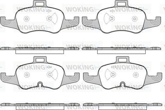 Woking P17533.00 - Тормозные колодки, дисковые, комплект autodnr.net