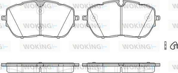 Woking P17543.00 - Тормозные колодки, дисковые, комплект avtokuzovplus.com.ua