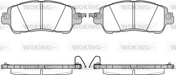 Woking P17563.04 - Гальмівні колодки, дискові гальма autocars.com.ua