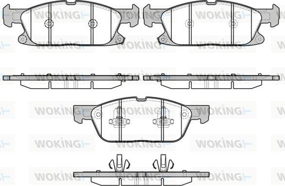 Woking P17573.02 - Тормозные колодки, дисковые, комплект avtokuzovplus.com.ua