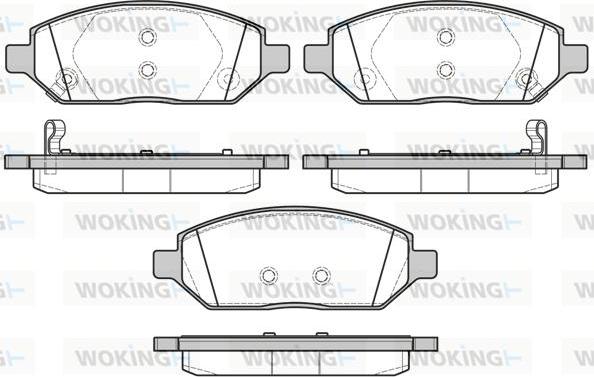 Woking P17743.02 - Тормозные колодки, дисковые, комплект avtokuzovplus.com.ua