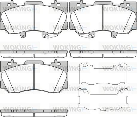 Woking P17853.02 - Тормозные колодки, дисковые, комплект avtokuzovplus.com.ua