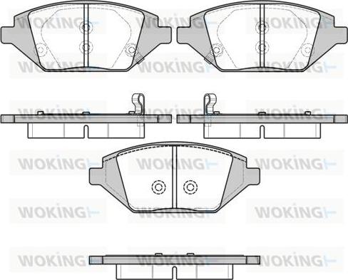 Woking P17863.02 - Тормозные колодки, дисковые, комплект avtokuzovplus.com.ua