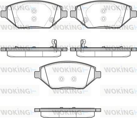 Woking P17863.12 - Тормозные колодки, дисковые, комплект avtokuzovplus.com.ua