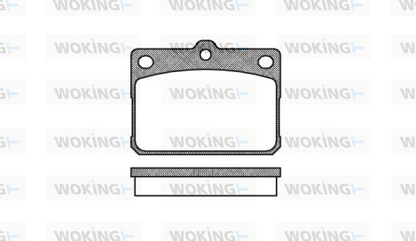 Woking P1793.20 - Тормозные колодки, дисковые, комплект avtokuzovplus.com.ua