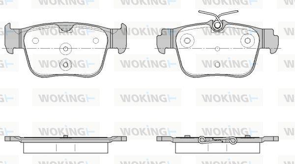 Woking P18453.00 - Тормозные колодки, дисковые, комплект avtokuzovplus.com.ua