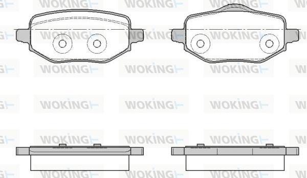 Woking P18523.00 - Тормозные колодки, дисковые, комплект autodnr.net