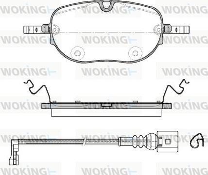 Woking P18633.01 - Тормозные колодки, дисковые, комплект autodnr.net