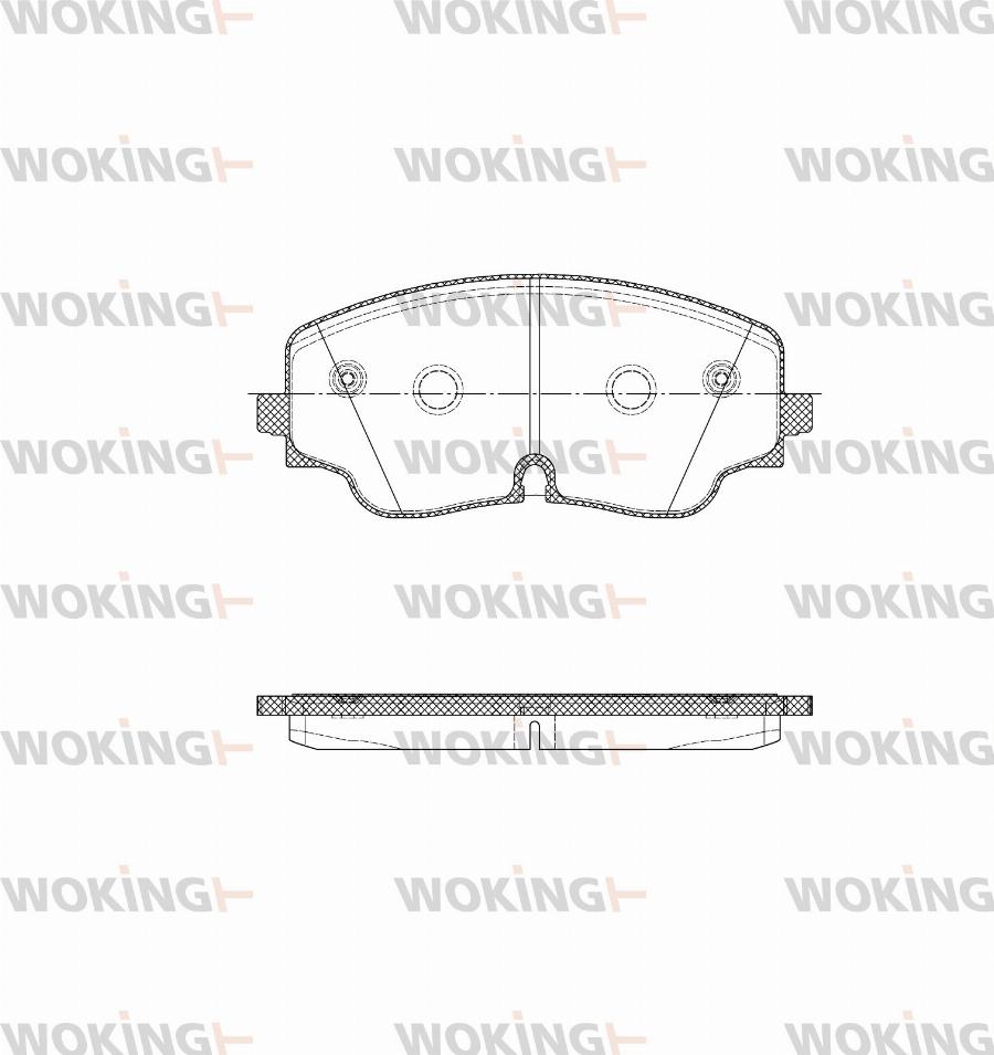 Woking P18843.00 - Тормозные колодки, дисковые, комплект autodnr.net