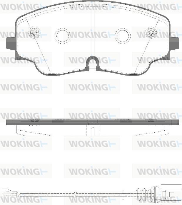 Woking P18843.01 - Тормозные колодки, дисковые, комплект autodnr.net