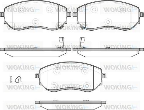 Woking P19013.02 - Гальмівні колодки, дискові гальма autocars.com.ua