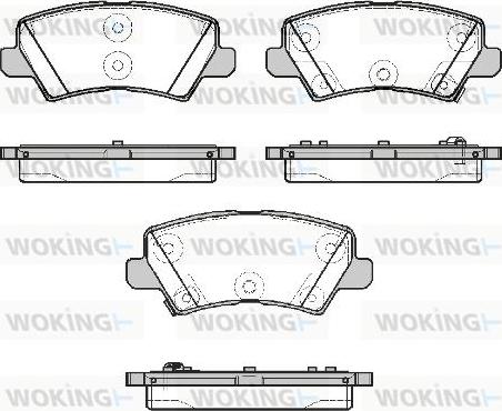 Woking P19043.02 - Гальмівні колодки, дискові гальма autocars.com.ua