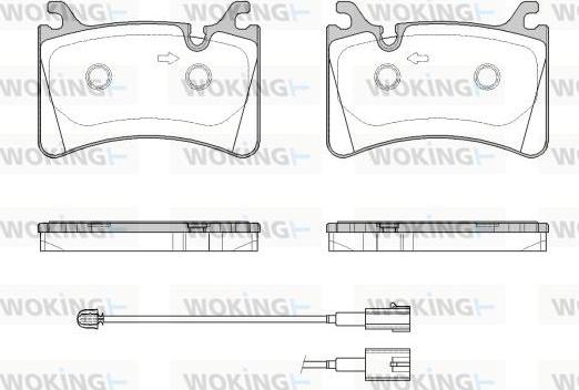 Woking P19173.02 - Гальмівні колодки, дискові гальма autocars.com.ua