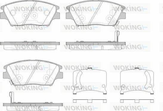 Woking P19243.02 - Гальмівні колодки, дискові гальма autocars.com.ua