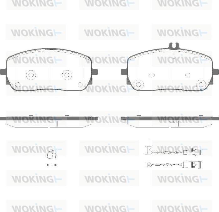 Woking P19263.02 - Гальмівні колодки, дискові гальма autocars.com.ua