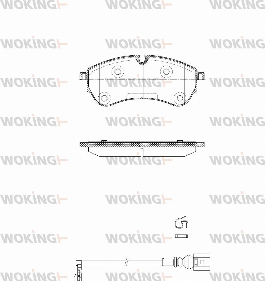 Woking P19303.01 - Тормозные колодки, дисковые, комплект avtokuzovplus.com.ua