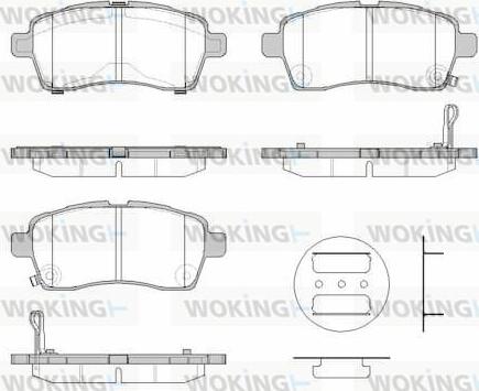 Woking P19333.02 - Тормозные колодки, дисковые, комплект autodnr.net