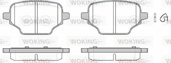 Woking P19373.00 - Тормозные колодки, дисковые, комплект avtokuzovplus.com.ua