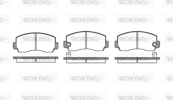 Woking P1943.10 - Тормозные колодки, дисковые, комплект avtokuzovplus.com.ua