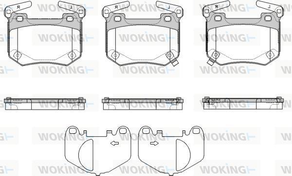 Woking P19493.02 - Тормозные колодки, дисковые, комплект avtokuzovplus.com.ua