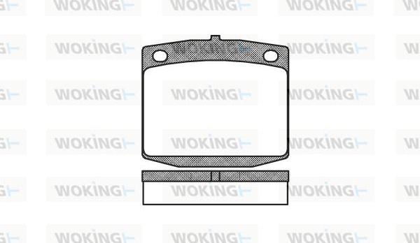 Woking P1953.10 - Тормозные колодки, дисковые, комплект avtokuzovplus.com.ua