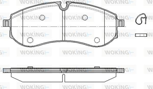 Woking P19563.00 - Гальмівні колодки, дискові гальма autocars.com.ua