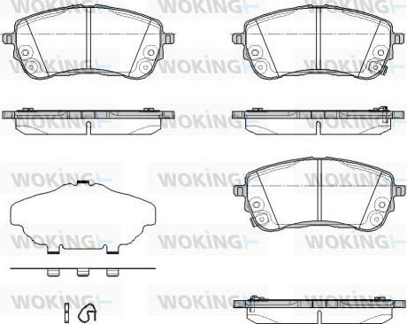 Woking P19583.12 - Гальмівні колодки, дискові гальма autocars.com.ua